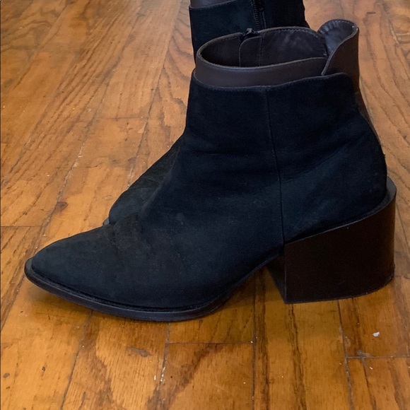 Vince Vero Cuoio Black Brown Square Heel Boots - Picture 2 of 4